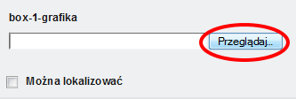 W polu box-1-tytul wpisujemy tytuł dla pierwszego boksa. Kolejne pole box-1-grafika umożliwia dodanie grafiki do boksu.