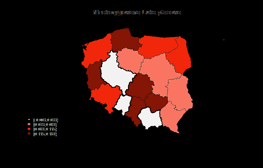 Skorygowana Regionalne i sektorowe zróżnicowanie nierówności płacowych w Polsce Jedynym sektorem, gdzie płace kobiet są przeciętnie i po skorygowaniu wyższe niż płace mężczyzn jest budownictwo.