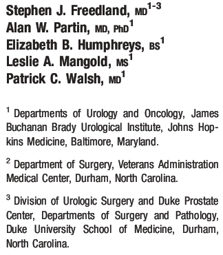 Wyniki RP w T3a Freedland SJ, Partin A, Humphreys EB, et al: Radical prostatectomy for clinical stage T3a disease.