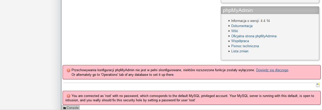 Wówczas, po dwukropku, wpisujemy ten właśnie zmieniony numer). 5. Uruchomić konsolę programu PhpMyAdmin.