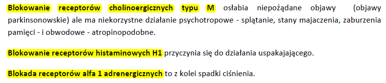 wskazania: -klozapina jest stosowana wyłącznie u chorych na schizofrenię, którzy nie reagują na inne leki stosowane w schizofrenii, bądź ich nie tolerują oraz u chorych z psychozami w przebiegu