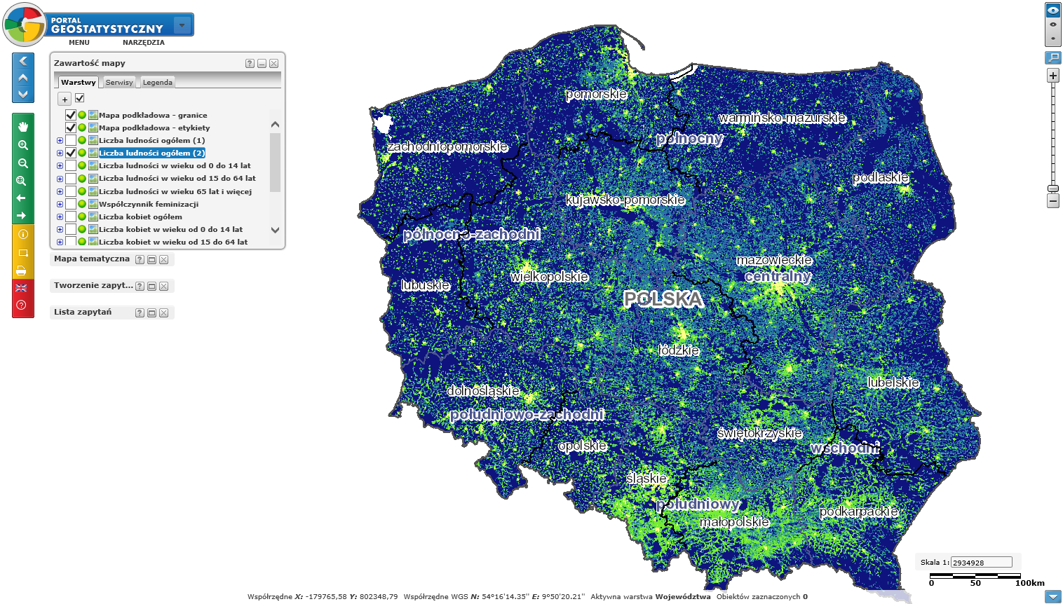 Portal Geostatystyczny PRZYKŁADY