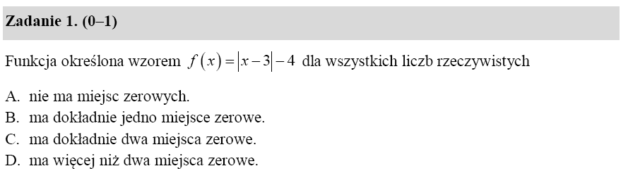 1. Liczby rzeczywiste PRZYKŁADOWE ZADANIA