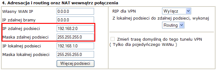 w polu Poziom zabezpieczeń IPSec wybierz AES.