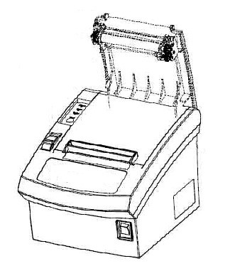 2.3 Zakładanie papieru Uwaga: Papier termiczny o słabej jakości (o chropowatej powierzchni, pylący i o niskiej czułości) może zmniejszyć żywotność głowicy, prosimy używać papieru termicznego wysokiej