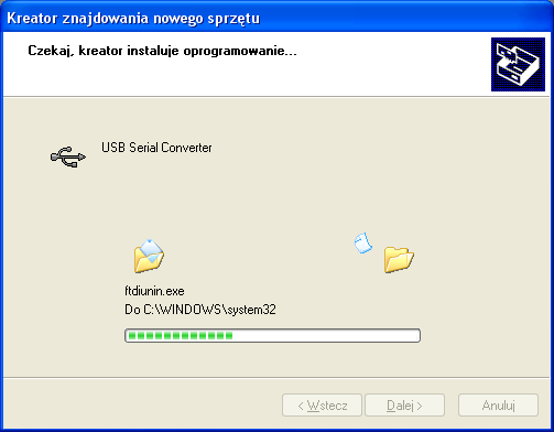 Rys. 3.5. Manualna instalacja sterownika USB Serial Converter - krok 3.