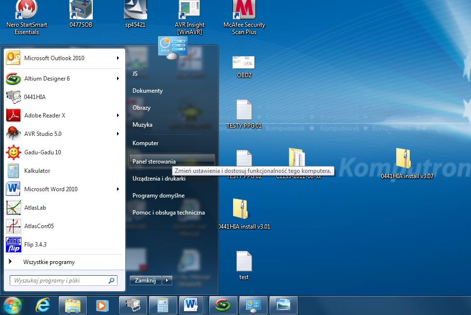 4. Konfiguracja ustawień komputera (na przykładzie Windows 7).