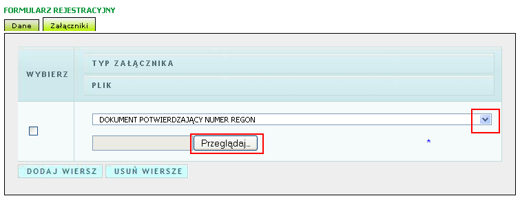 4 Wypełnienie formularza Następnie należy wypełnić odpowiednie pola.