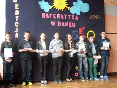 8 kwietnia 2014 roku odbyła się kolejna edycja międzyszkolnego konkursu Matematyka w banku.