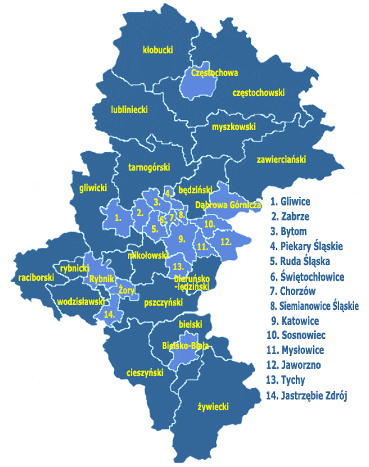 Rysunek 3-1 Lokalizacja gminy Lędziny