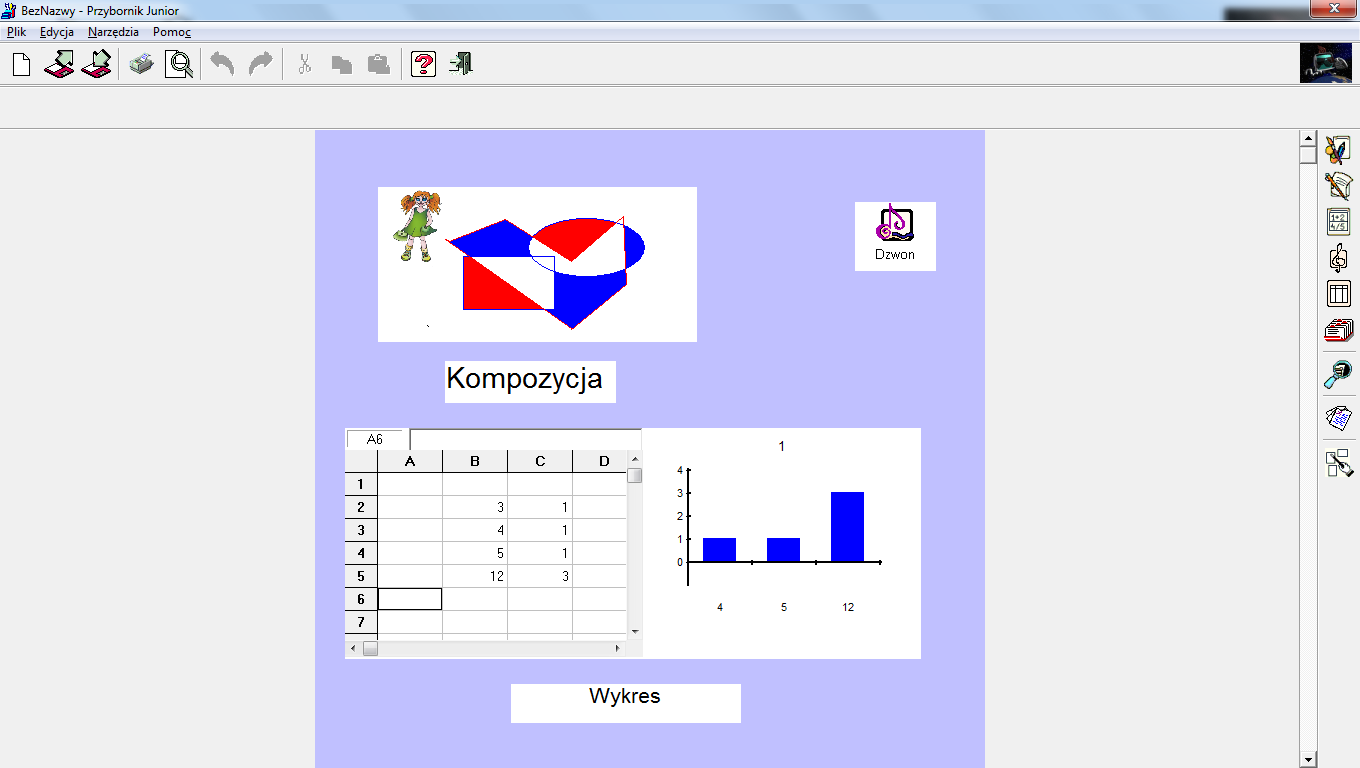 TI 99 pierwszy e-podręcznik PL Podręcznik: Informatyka 4/6, 1999 Junior Windows, a w nim: Junior Office Przybornik idea karteczek (MS Notes po latach) Porządki, multimedia, poczta, Sterowanie, Sieć,