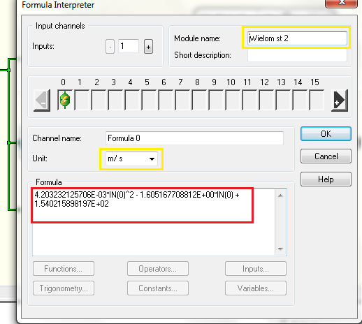 2. Skopiować wzór wielomianu z arkusza Excel do np.