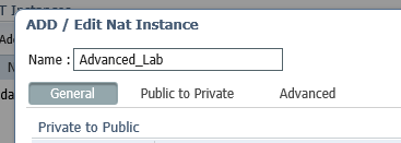8. Zostaniesz przekierowany na okno Add / Edit NAT Instance.