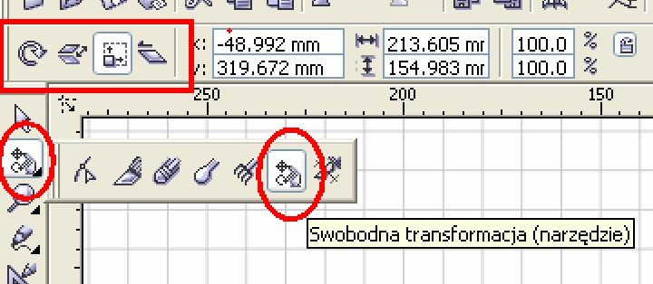 Narzędzie swobodna transformacja (Free