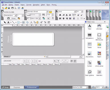 Uruchamianie przy użyciu menu Start ( ) Aby uruchomić pomoc aplikacji P-touch Editor, kliknij przycisk Start ( ) na pasku zadań, wskaż pozycję [Wszystkie programy].