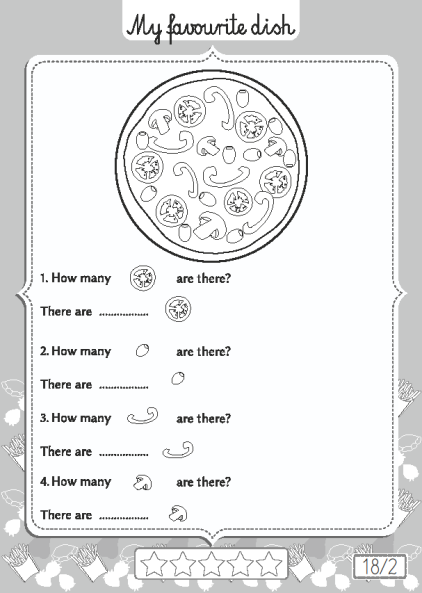 Slajd 6 Dzieci zgadują, co kryje się pod kolorowym polem. What can you see in the picture? What is the girl eating? Is pizza healthy? Do you know the story of pizza?