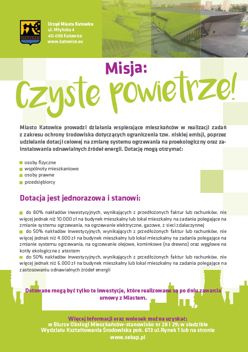 Działania priorytetowe - zmiana systemów ogrzewania MODEL KATOWICKI wymiana indywidualnych źródeł ogrzewania i instalacja OZE na podstawie uchwały Rady Miasta - dotacje dla mieszkańców Podział