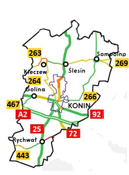 Rysunek 3.1.5. Mapa stanu nawierzchni polskich dróg dla obszaru OFAK Źródło: opracowanie użytkowników forum skyscrapercity na podstawie: http://www.skyscrapercity.com, [data dostępu: 15.
