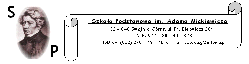 Szkolny zestaw programów nauczania obowiązujący w Szkole Podstawowej im. Adama Mickiewicza w Świątnikach Górnych Lp. Klasa Przedmiot Autor programu 1.