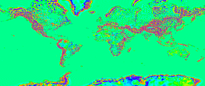 4 Rozdział 2. Numeryczne modele pogody ncep etopo1 era etopo1 2 m m 2 m 4 m Rysunek 2.1 Topografia w numerycznych modelach pogody; różnice wysokości w stosunku do modelu etopo1 Rysunek 2.