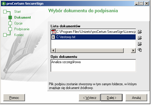 3.2. PROCES SKŁADANIA PODPISU ELEKTRONICZNEGO 3.2.1.