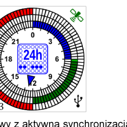 5. WYŚWIETLACZ ZEGARA RTS10 Zegar wyposaŝony jest w kolorowy graficzny wyświetlacz, na którym, po włączeniu zegara, wyświetlany jest status pracy na ekranie podstawowym (Rys. 10).