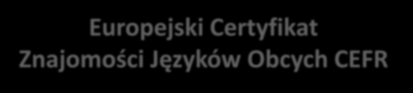 EAQUALS CEFR Certificate of Achievement Europejski Certyfikat Znajomości Języków Obcych CEFR dyplom określający stopień