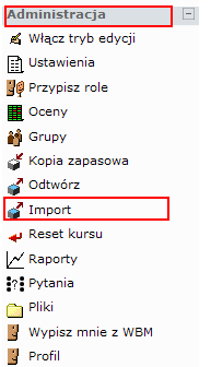 Instrukcja tworzenia i odtwarzania kopii zapasowej kursu Kopia zapasowa umożliwia eksportowanie kursu do pliku, w celu przeniesienia kursu do innego kursu na tej samej lub innej platformie Moodle.