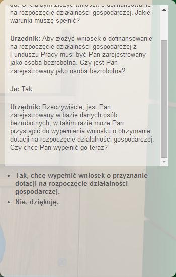 2.3. Złożenie wniosku o dotacje z Urzędu Pracy sprawdzany przez nauczyciela w trakcie lub po lekcji Wybór profilu firmy (matematyka, fizyka, biologia, chemia) znajduje się we wniosku o dotację na