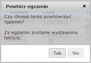 Foto 134. Komunikat 24. Jeżeli nie to informacja o niezdaniu egzaminu.