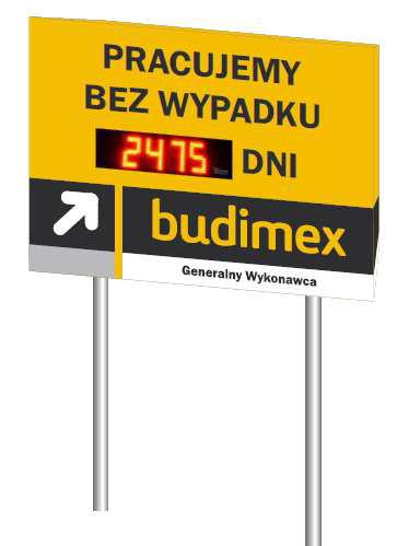 9. Baner BHP Pracujemy bezpiecznie [B4] 2 szt. M a t e r i a ł : frontlit powlekany. W y m i a r y : 200 x 100 cm. T e c h n o l o g i a : wydruk cyfrowy, zgrzew i oczka metalowe.