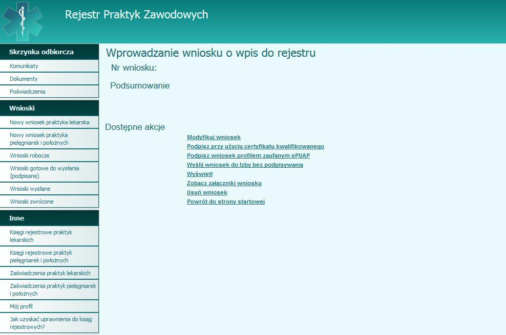 26. Wysyłanie i podpisywanie wniosku za pomocą