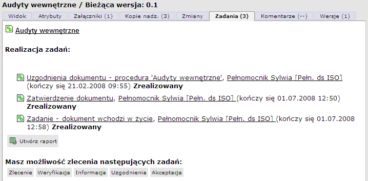 Doskonalenie - raportowanie niezgodności Zadania dotyczące