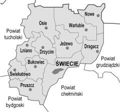 Wieś typowo rolnicza, niewielka gmina wiejska położona w zachodniej części powiatu świeckiego, w województwie kujawsko-pomorskim Obszar gminy to