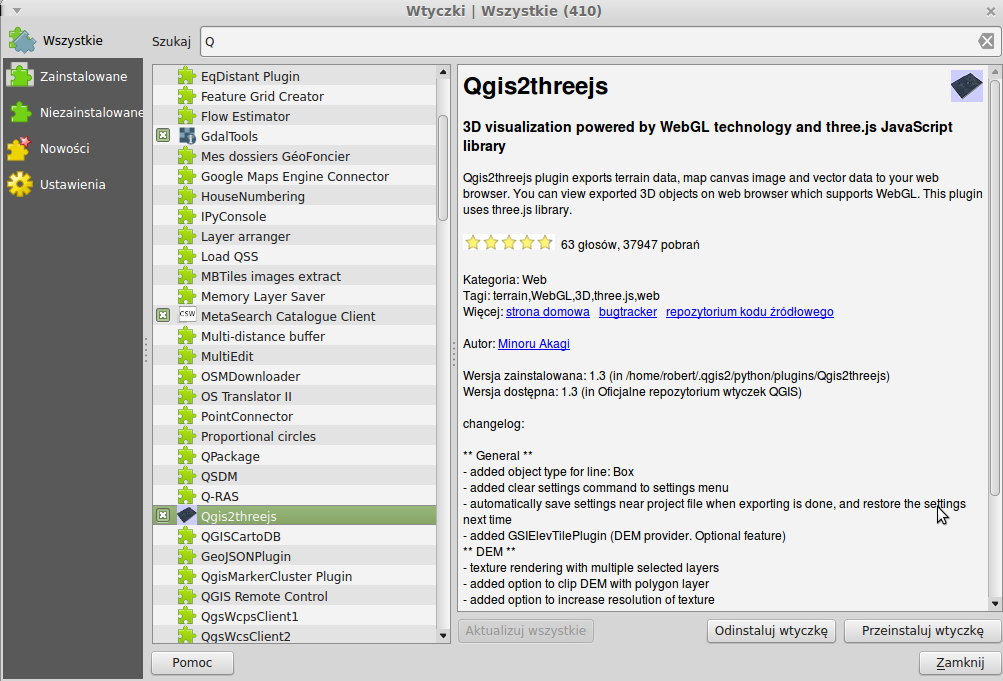 Robert Szczepanek QGIS w