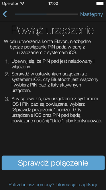 Jeśli w trakcie procesu konfiguracji aplikacji znalezionych zostanie kilka PIN Padów, system poprosi o wybór odpowiedniego PIN Pada w celu przetworzenia transakcji.