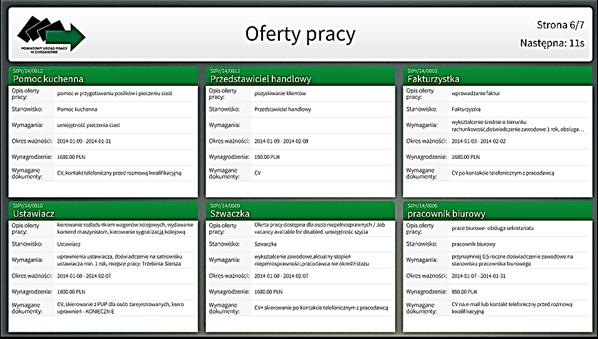 Na koniec 2013 roku została udostępniona bezrobotnym kolejna elektroniczna funkcjonalność polegają na możliwości sprawdzenia swojego terminu wizyty przez internet.