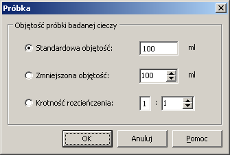 34 łych 100 ml próbki lub na sączku zalega warstwa osadu) do tego stopnia, że wykonywanie analizy nie ma sensu a należy wykonać raport, to służy do tego polecenie w menu głównym programu: Analiza