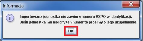 następnie pojawi się kolejne okno Pytanie z pytaniem czy zapisać zmiany w dokumencie; ponieważ jest to plik tylko do odczytu należy użyć przycisku Nie (wybranie przycisku Tak spowoduje powrót do