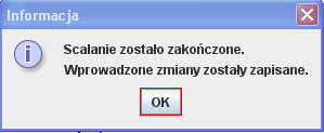 Scalanie JST: Scalaj opcja ta służy do scalania jednostek: przed przystąpieniem do scalania danych zalecane jest wgranie do jednego katalogu wszystkich otrzymanych z JST zakodowanych plików z