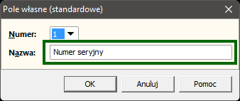 W polu słownik należy wybrać z listy, wcześniej utworzony słownik Zestaw atrybutów. Następnie w sklepie Shoper utworzony został atrybut Numer PN.