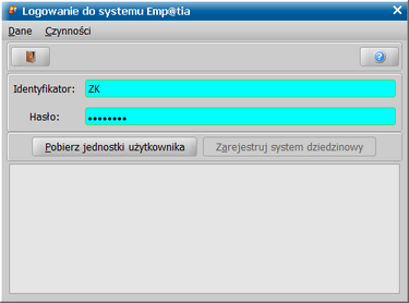 Akceptujemy wprowadzone dane. Po poprawnym wczytaniu certyfikatu systemu Emp@tia, jego dane zostaną wyświetlone w sekcji Certyfikat systemu Emp@tia.