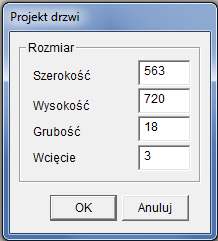 WskaŜ panele, na których chcesz umieścić drzwi/szufladę zgodnie z pojawiającymi się komendami na scenie 3D