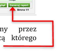 Raporty Generowanie raportu W celu wygenerowania raportu należy się zalogować i kliknąć element menu Raporty.