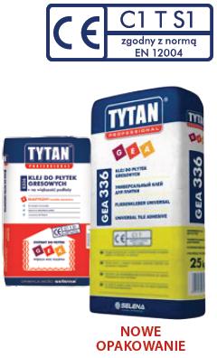 BRAK S1 KLEJ DO PŁYTEK GRESOWYCH GEA336 Producent, produkt Atlas PROGRES Standard Kreisel MULTI Gres 105 Mapei KERABOND T Ceresit CM-12 Klasa kleju