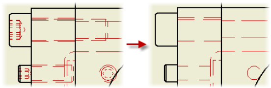 Komponenty przezroczyste w rzutach rysunków Orientacja modelu w rzutach bazowych Podczas tworzenia rzutu bazowego narzędzie ViewCube jest wyświetlane obok