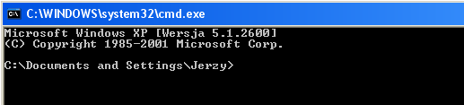 Systemy operacyjne i sieci komputerowe. 3 II. Ćwiczenia w trybie konsolowym Ćwiczenie 1 - cmd Uruchamia nowe wystąpienie interpretera poleceń Cmd.exe.