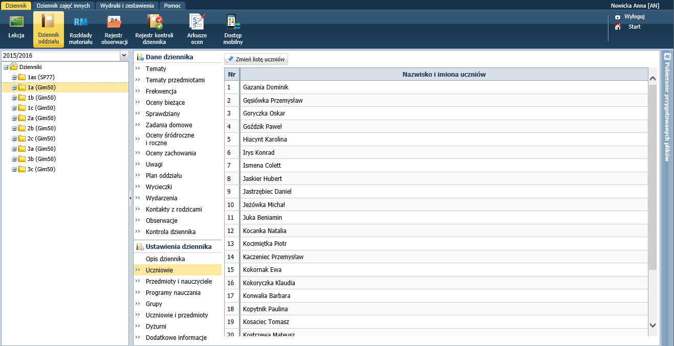 UONET+ moduł Dziennik Dokumentowanie lekcji w systemie UONET+ W systemie UONET+ bieżące lekcje rejestruje się i dokumentuje w module Dziennik w widoku Dziennik/ Lekcja.