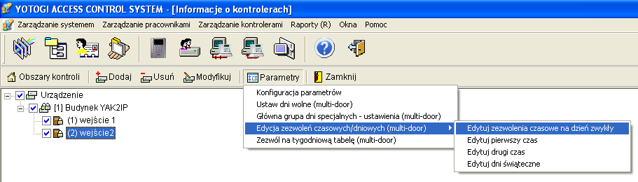 Dla każdego przejścia możemy wybrać jeden z czterech dostępnych harmonogramów. Domyślnie proponuję ustawić harmonogram 1-Dzień roboczy.