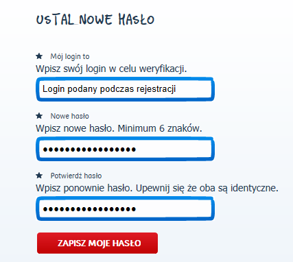 Potwierdzenie danych Wejdź na swoją skrzynkę pocztową. Otwórz wiadomość od Szkolnych Blogów. Kliknij w otrzymany link. Ustal swoje nowe hasło, za pomocą którego będziesz logować się na swoje konto: 1.